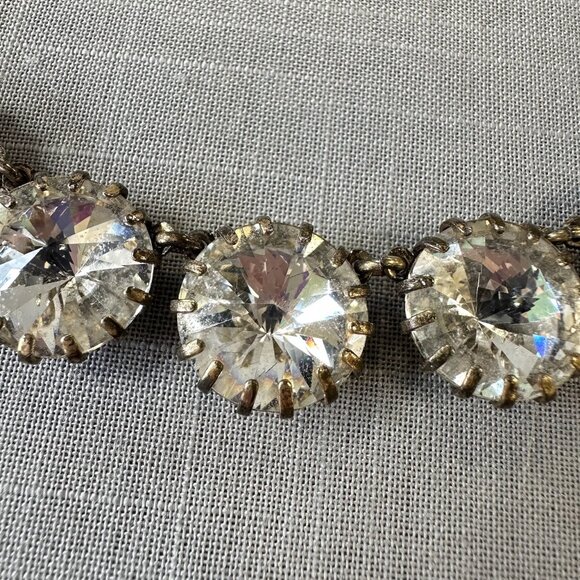 J. Crew Clear Rhinestone Retro Necklace - Picture 13 of 15